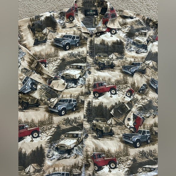 RedHead Men’s Large Broncos Jeep All Over Print Button Down Shirt - Picture 9 of 9